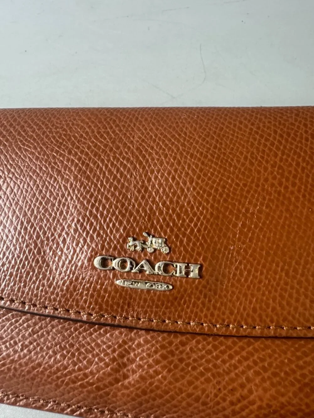 Coach Brown Leather Flap Continental Wallet